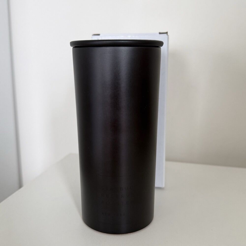 Starbucks Reserve Roastery New York Black Matte Travel Tumbler 10 oz w. Lid NEW
